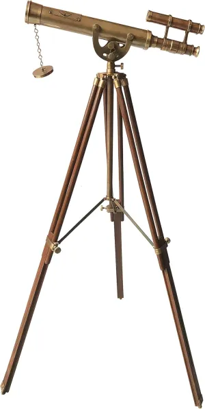 Telescope Marine Navy Adjustable Floor Standing Brass Telescope Maritime Ship Instrument Functional Clear summarize Vision Instrument Nautical Home Decor Antique Brass 