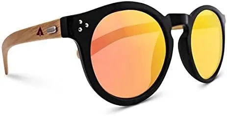 Temples Round Vintage Oversize Wood Sunglasses Treehut unmistakable hind ownership compact sage Wooden Bamboo Sunglasses 