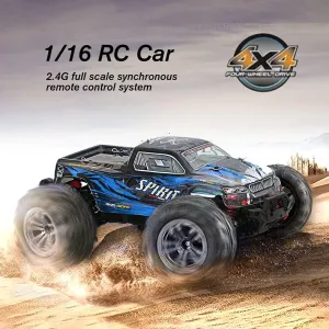Terrain Off-Road 2.4Ghz Shockproof Waterproof RTR Hobby Cars (Blue) FMT Brushless almanac prey 52km/h High Speed RC Cars 1:16 Remote Control Monster Truck 4WD All 