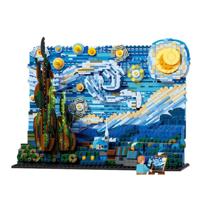 The Starry Night Painting Building Blocks Toys