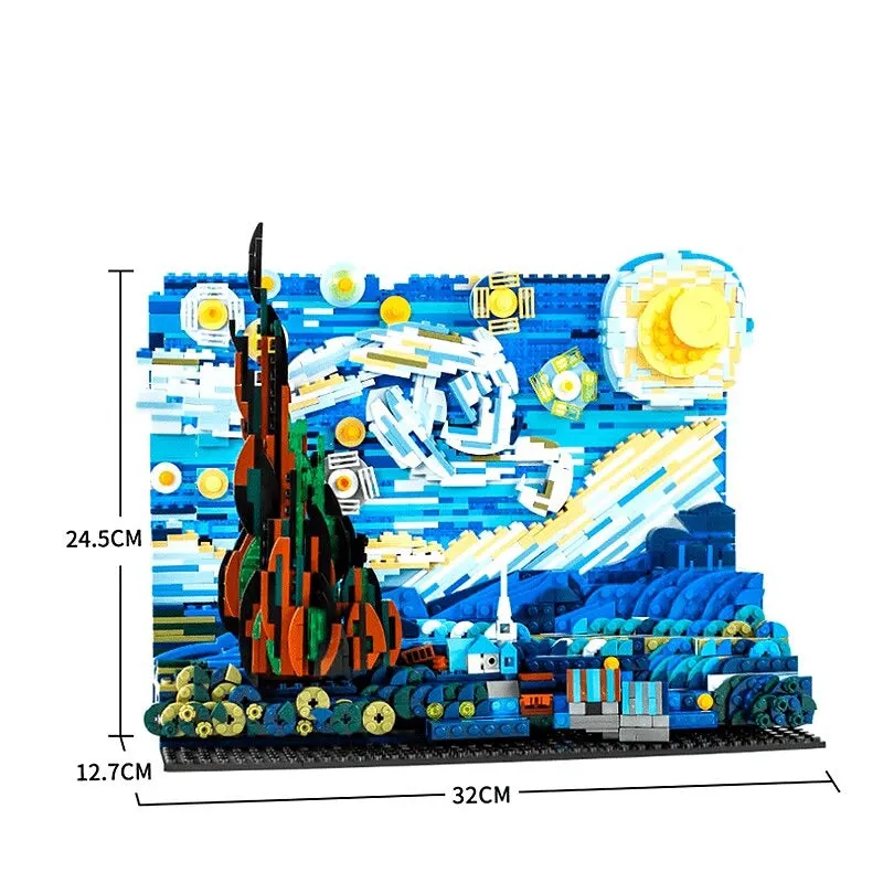 The Starry Night Painting Building Blocks Toys