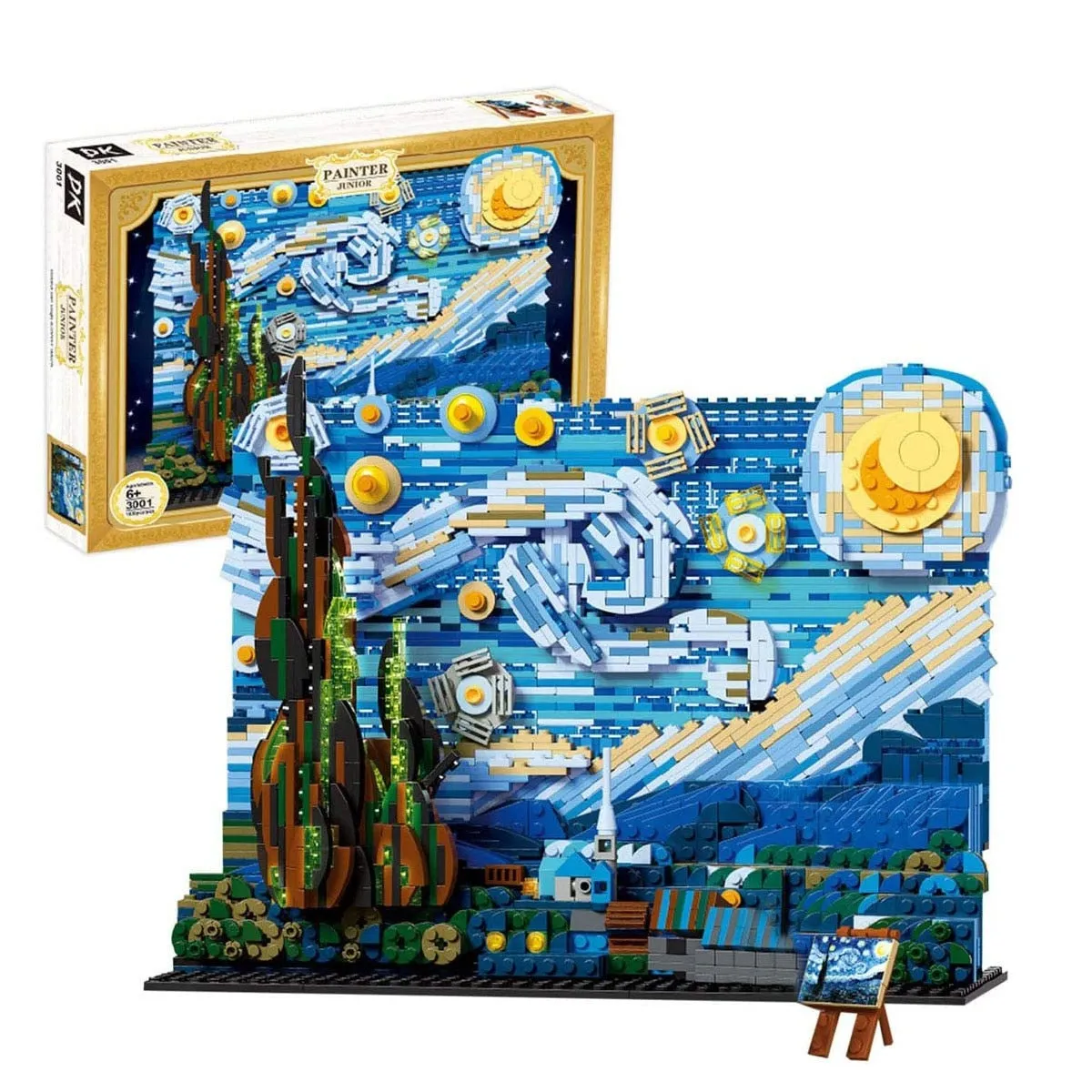The Starry Night Painting Building Blocks Toys