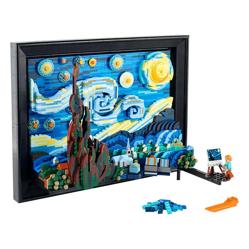 The Starry Night Painting Building Blocks Toys