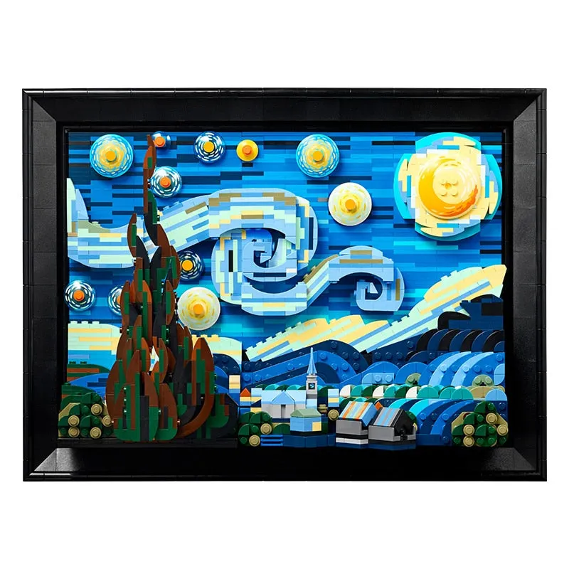 The Starry Night Painting Building Blocks Toys