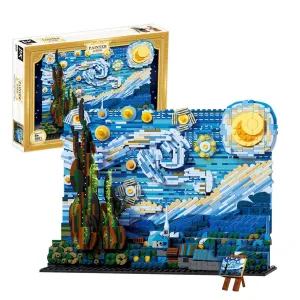 The Starry Night Painting Building Blocks Toys