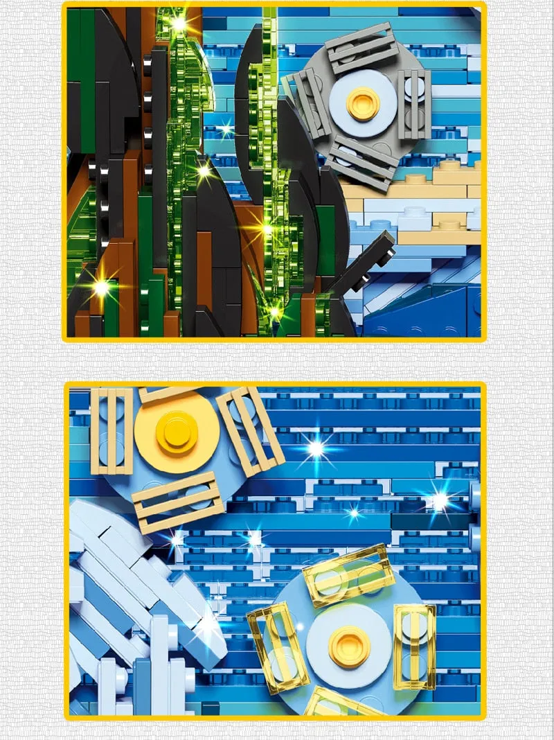 The Starry Night Painting Building Blocks Toys