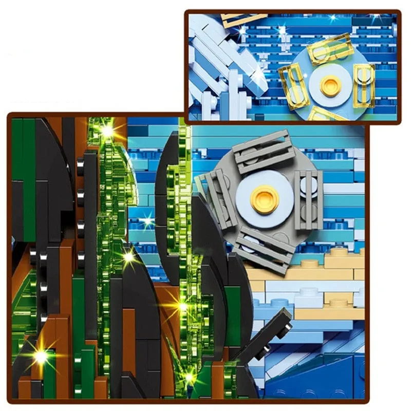 The Starry Night Painting Building Blocks Toys