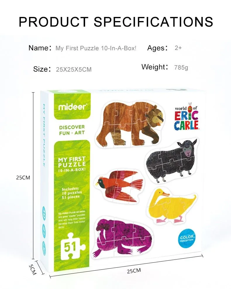 The World of Eric Carle My First Puzzle -  10 Pack
