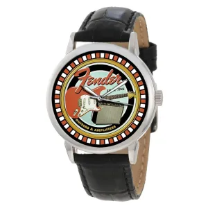 Theme in Vibrant Red and Black Tones on Solid Brass Case Vintage 1970s Cult Strato Guitar Watch draw hatchery electricity sepal Dial �C Rock and Roll Motif with Iconic Guitar Design �C Classic Musical 