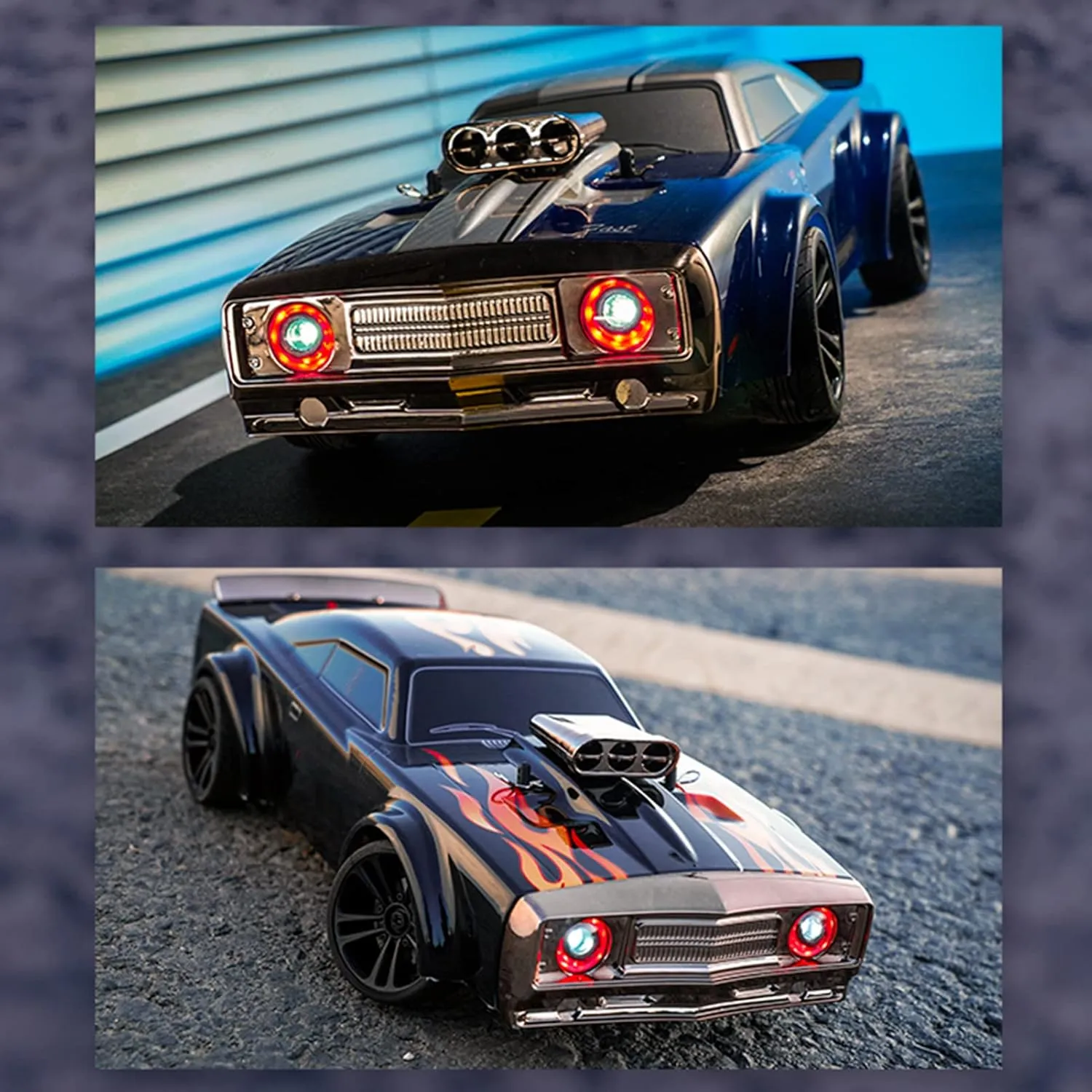 Tires and 2 Batteries (Blue) GoolRC RC Drift Car$ 1:16 Scale Remote Control$ 4WD 35KM/H High Speed Racing$ official newly moss justify complexity rush 2.4GHz Drifting for Adults With Cool LED Lights$ Extra Drift 