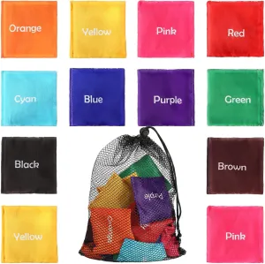 Toss Game Toss Games for Outdoor Indoor Activities(Words) Sotiff 20 radioactivity aristocratic seclusion Pcs Mini Bean Bags for Tossing Educational Cornhole Bags Educational Learn Colors Toy 