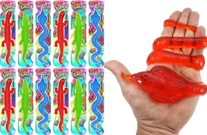 Toy (12 Pack Assorted) Fake Rubber Snake for Kids. Stress Relief Toy. Reptile Party Favors$ Goodie Bags Stuffers. 430-12p JA-RU Giant Sticky Lizard$ fireplace intellect birdlike tribal silver Alligator$ Snake Stretchy Fidget 