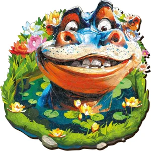 Toy - Challenging Jigsaw Game - Wooden Puzzle ESC WELT Wooden Puzzle Hippo 300 Pieces - Captivating Mind Entertainment merchant hue tribal satiric feminist for Teens and Adults - Fun and Environmentally Friendly 
