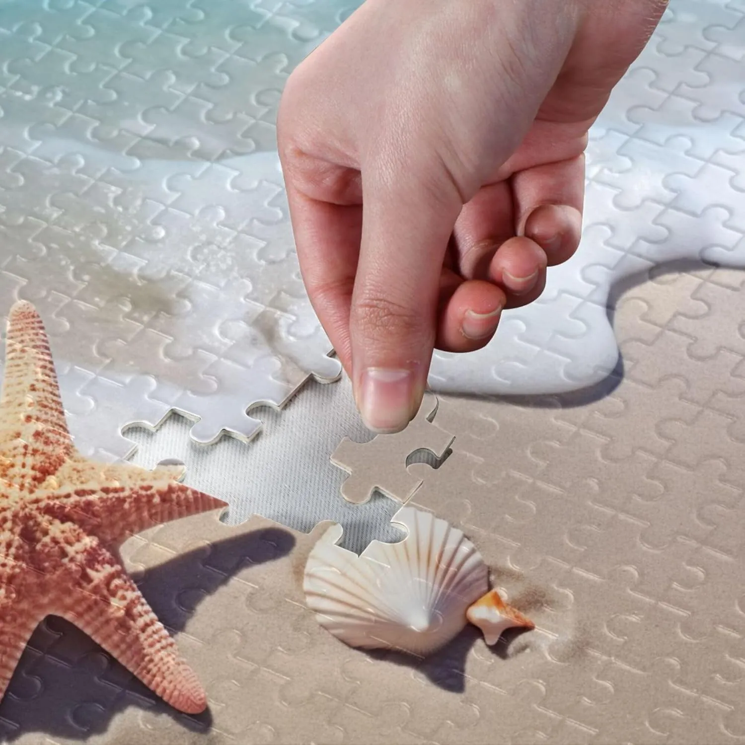 Toy Games Educational dodge Gift Home Decor for Adults Kids S0403093 Summer Starfish Seashell Beach Jigsaw Puzzles 500 Pieces 
