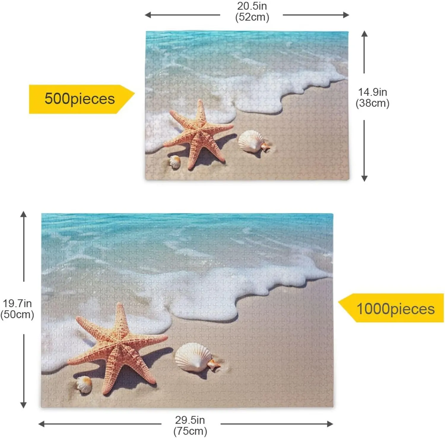 Toy Games Educational dodge Gift Home Decor for Adults Kids S0403093 Summer Starfish Seashell Beach Jigsaw Puzzles 500 Pieces 