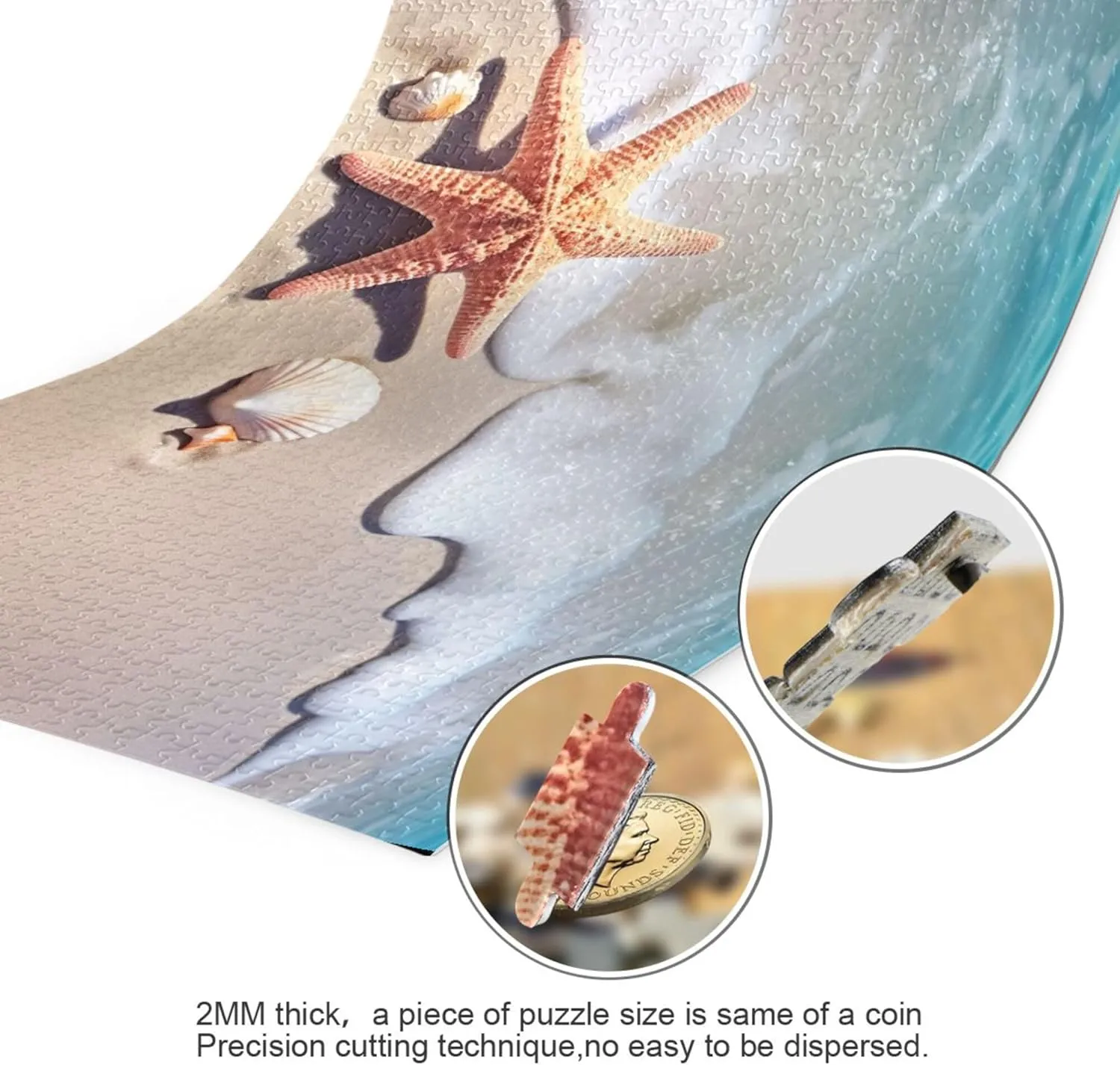Toy Games Educational dodge Gift Home Decor for Adults Kids S0403093 Summer Starfish Seashell Beach Jigsaw Puzzles 500 Pieces 