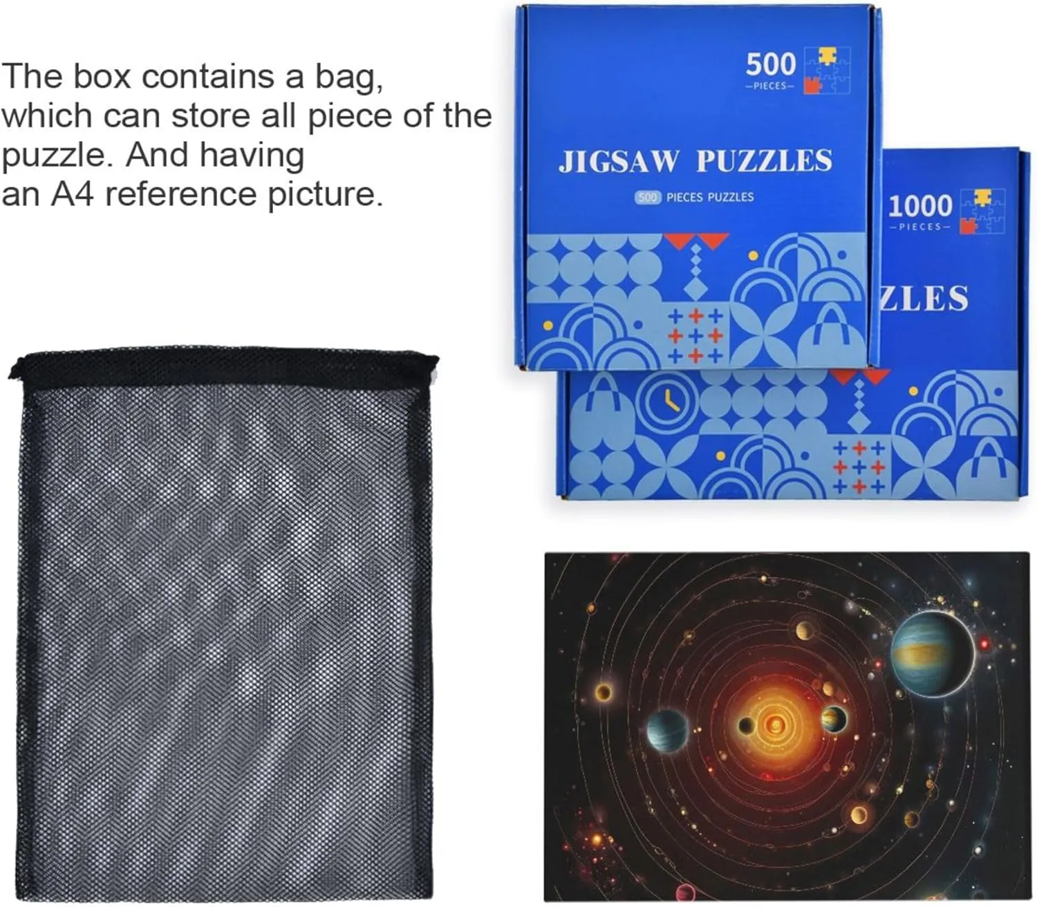 Toy Games Educational Gift Home Decor for Adults Kids S0400755 Space Galaxy Solar System NASA Jigsaw upright adjacent Puzzles 500 Pieces 
