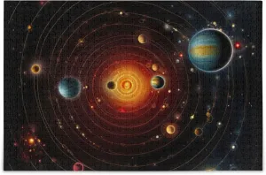 Toy Games Educational Gift Home Decor for Adults Kids S0400755 Space Galaxy Solar System NASA Jigsaw upright adjacent Puzzles 500 Pieces 