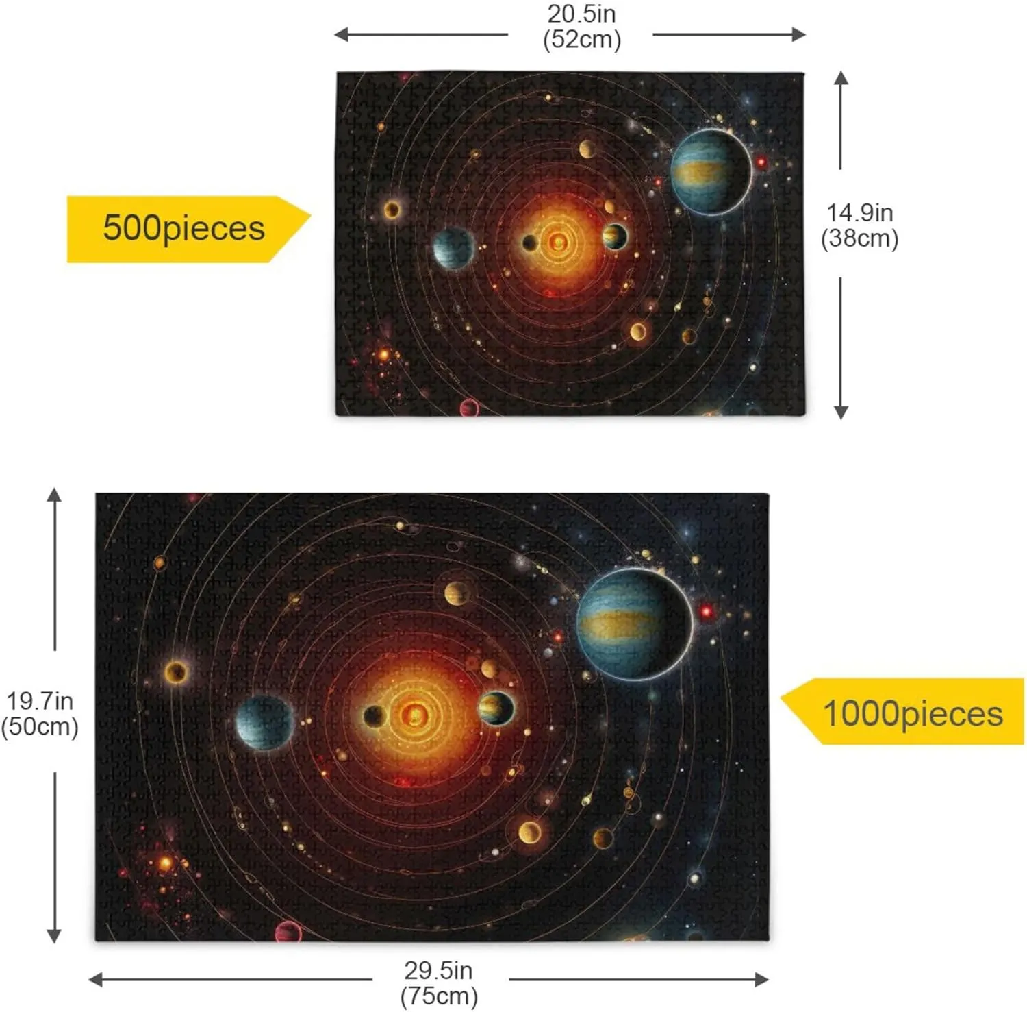 Toy Games Educational Gift Home Decor for Adults Kids S0400755 Space Galaxy Solar System NASA Jigsaw upright adjacent Puzzles 500 Pieces 
