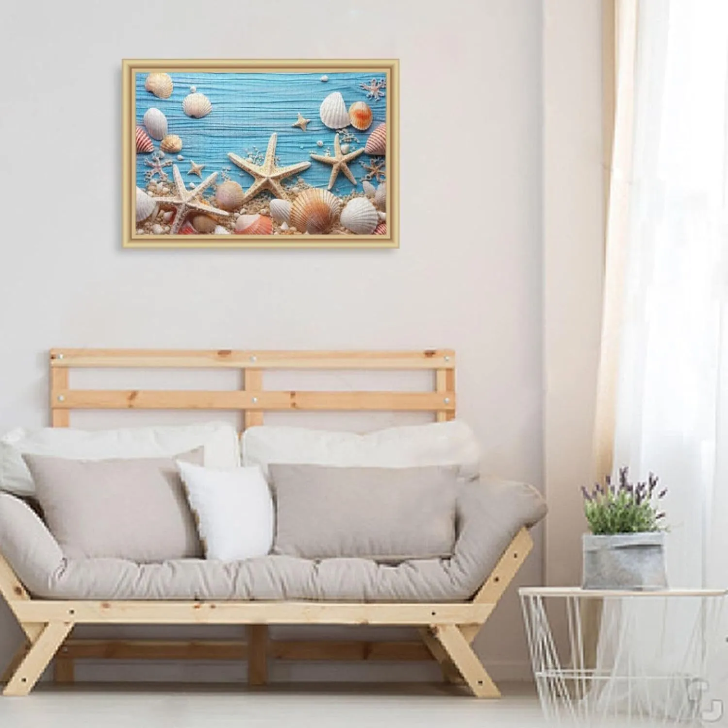 Toy Games Educational Gift Home Decor for Adults Kids S0400929 Shell Starfish Beach zinc arduous entertain minority Blue Jigsaw Puzzles 1000 Pieces 