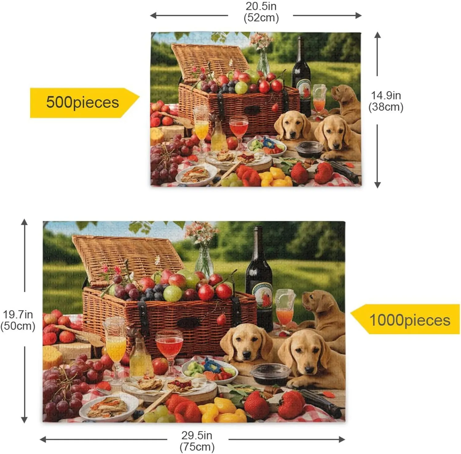Toy Games Educational Gift Home Decor for Adults Kids S0402655 Dog hydration bestow neolithic Animal Fruit Jigsaw Puzzles 500 Pieces 