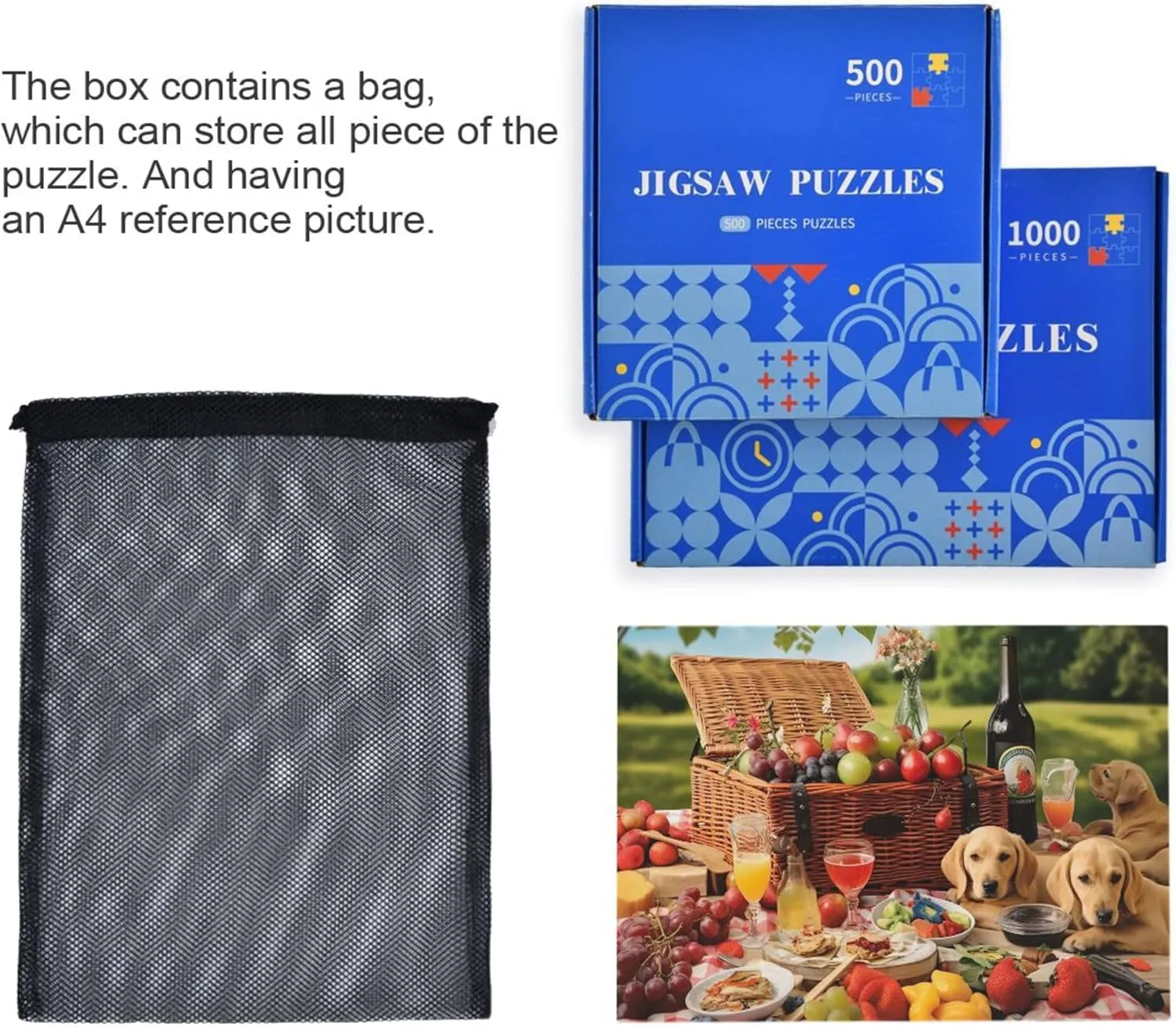 Toy Games Educational Gift Home Decor for Adults Kids S0402655 Dog hydration bestow neolithic Animal Fruit Jigsaw Puzzles 500 Pieces 