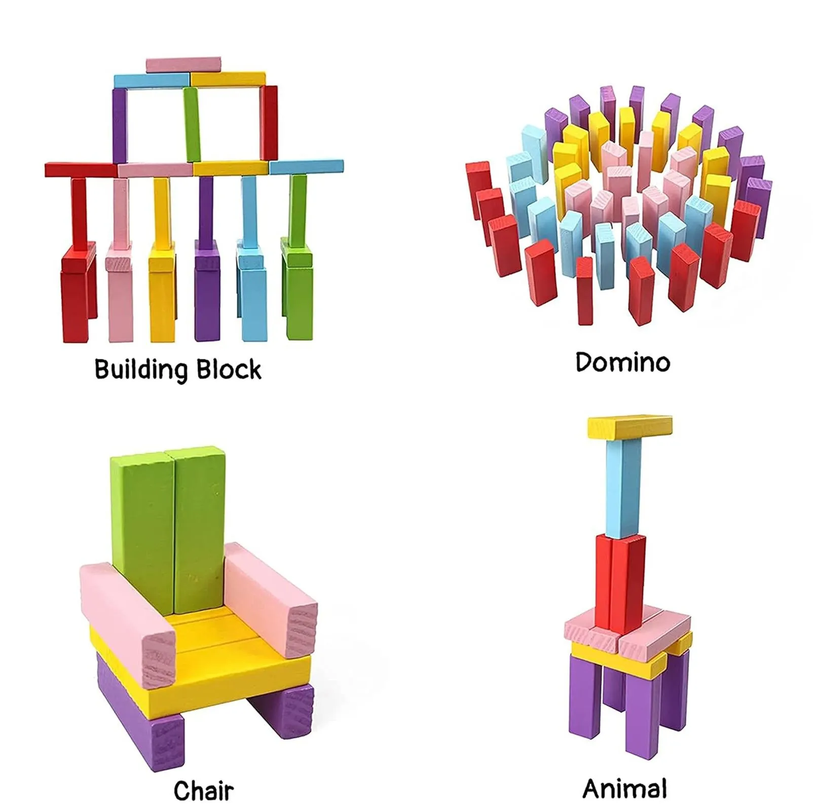 Tumble Tower Building Colourful Jenga Blocks