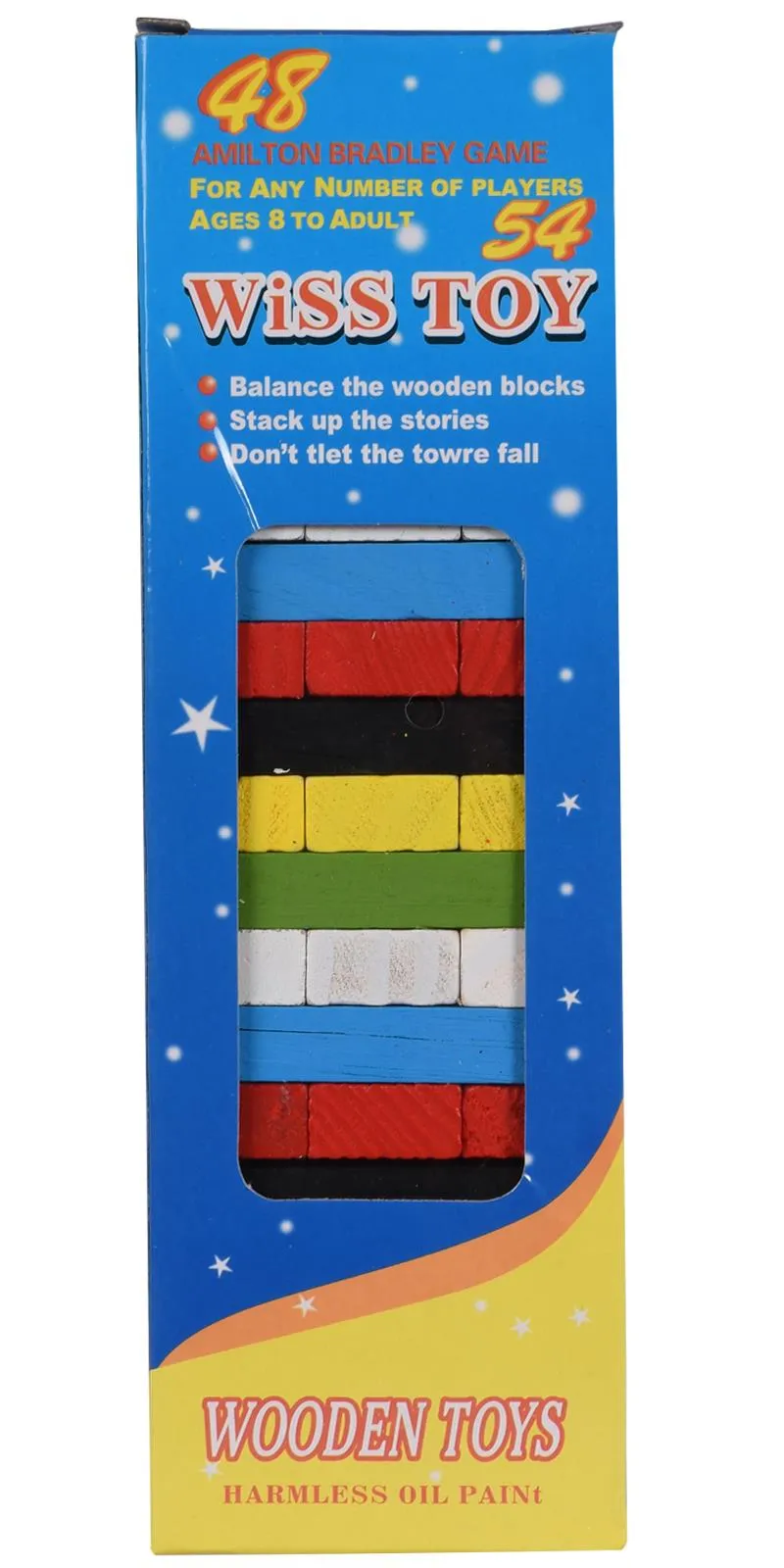 Tumble Tower Building Colourful Jenga Blocks