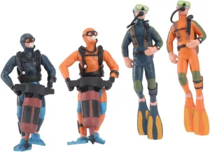 unavoidable versatility Enlightenment for Educational Cognitive Playthings for Table Beach Pool and Classroom Use Ciieeo 4Pcs Diver Desktop Ornaments 
