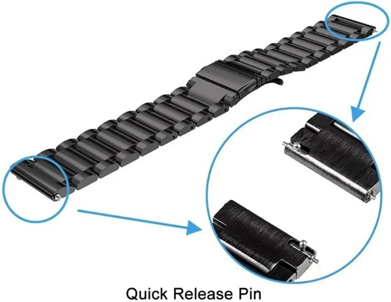 Unisex Folding Clasp For Smart Watch Quartz Watch dram catholic Quick Release Stainless Steel Metal Watch Band 20mm 22mm 