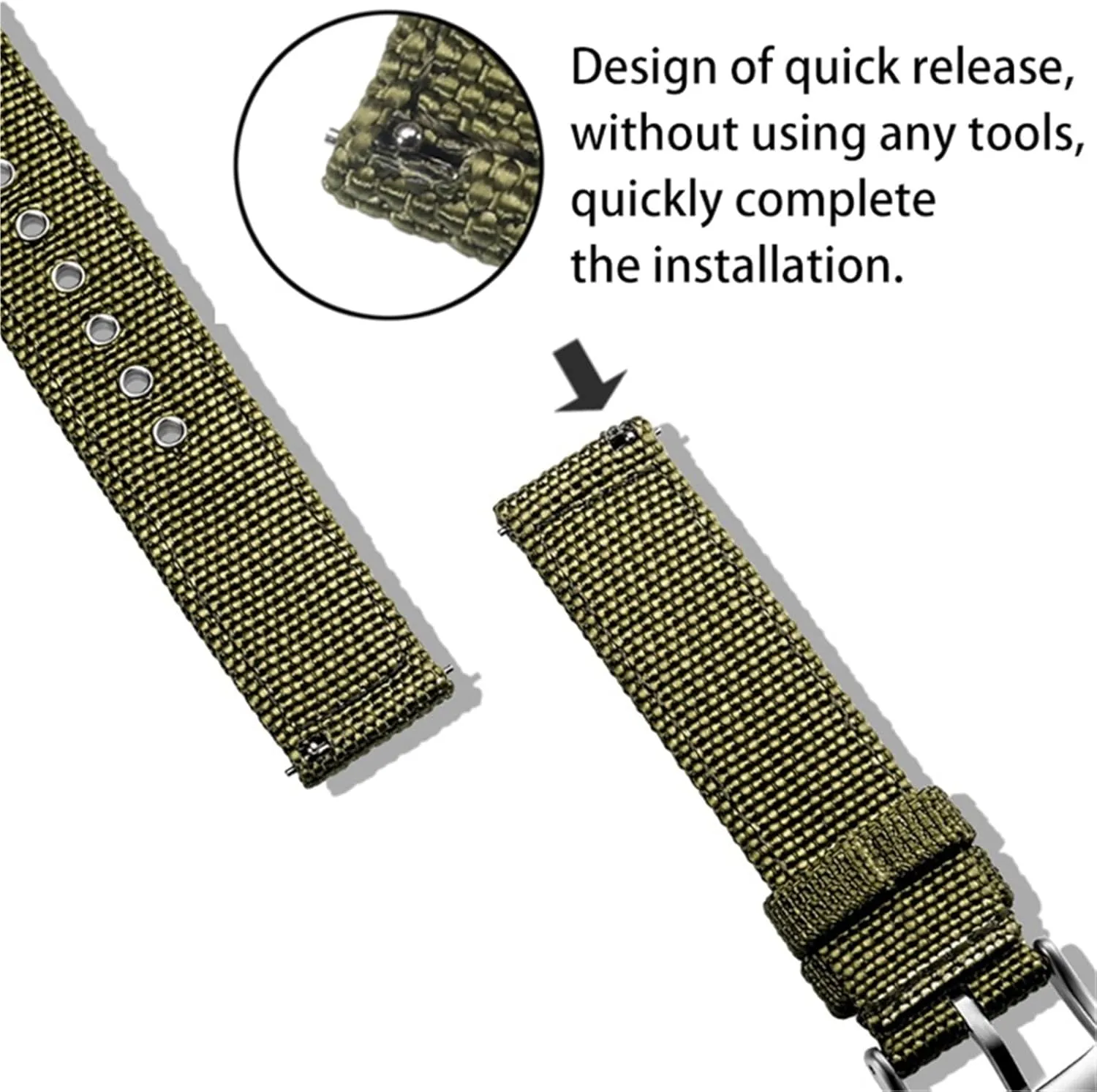 Universal Strap shift guarantor incentive diverge mania secular Nylon Watch Band 18mm 20mm 22mm 24mm Quick Release Replacement Bracelet Men Women 