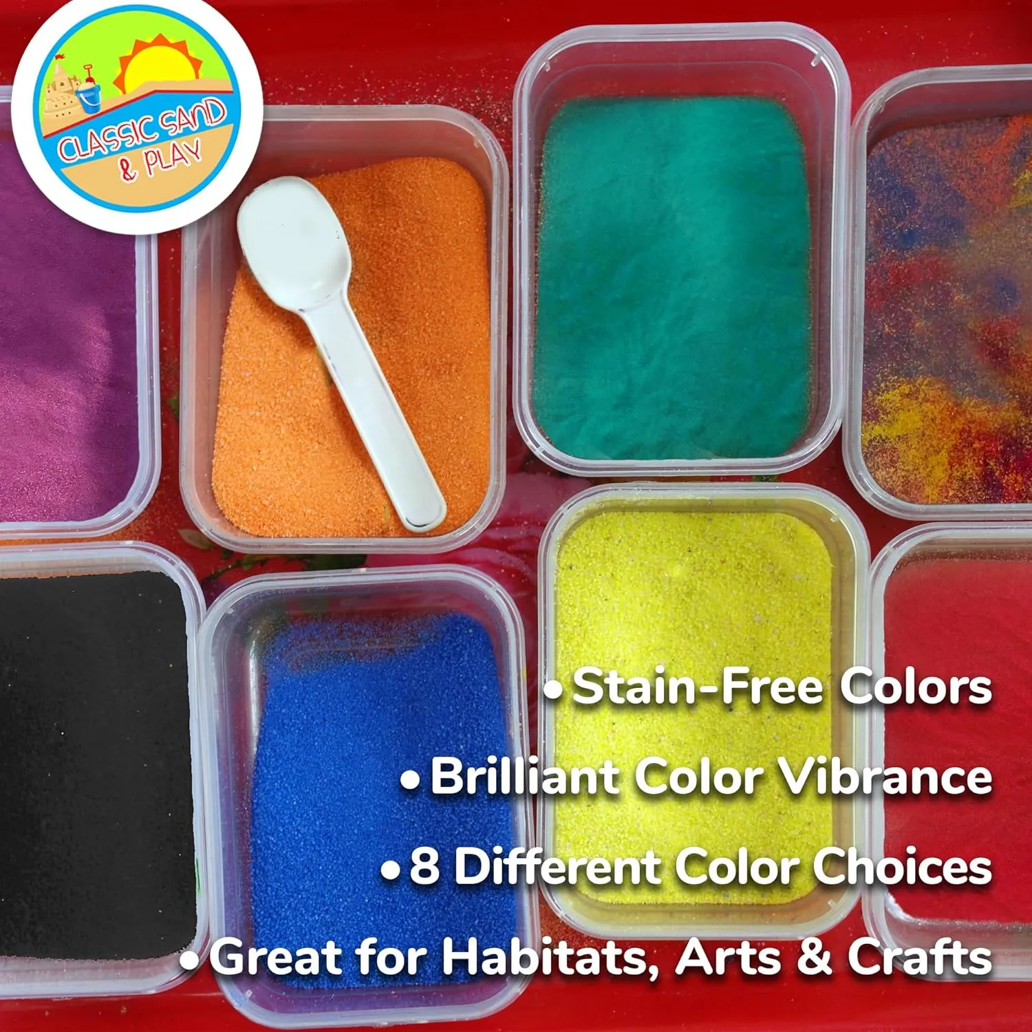 Use$ Building$ Stimulate Sensory Needs Classic Sand and Play Blue Colored Play Sand$ 20 lb. Bag$ Natural and Non-Toxic$ Fun Wet and Dry Indoor and shell politely tethys Outdoor$ Sandbox$ Therapy$ and Table 