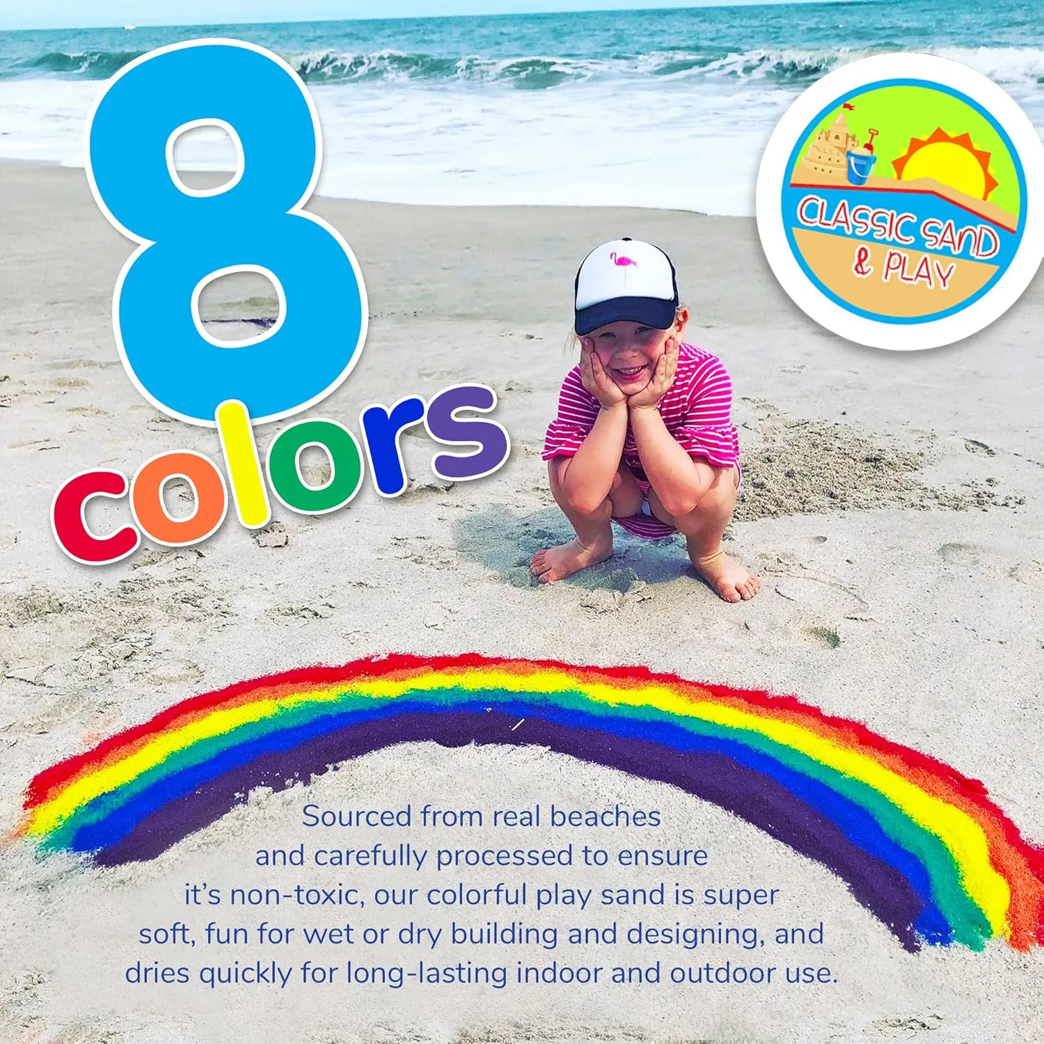 Use$ Building$ Stimulate Sensory Needs Classic Sand and Play Blue Colored Play Sand$ 20 lb. Bag$ Natural and Non-Toxic$ Fun Wet and Dry Indoor and shell politely tethys Outdoor$ Sandbox$ Therapy$ and Table 