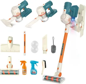Vacuums for Toddlers $ Pretend Play Toys for Girls$ Cordless Vacuum with Real Suction$ Music & Lights Kids Vacuum That Really drench Works$ Toddler Cleaning Set with Holder$ Toy 