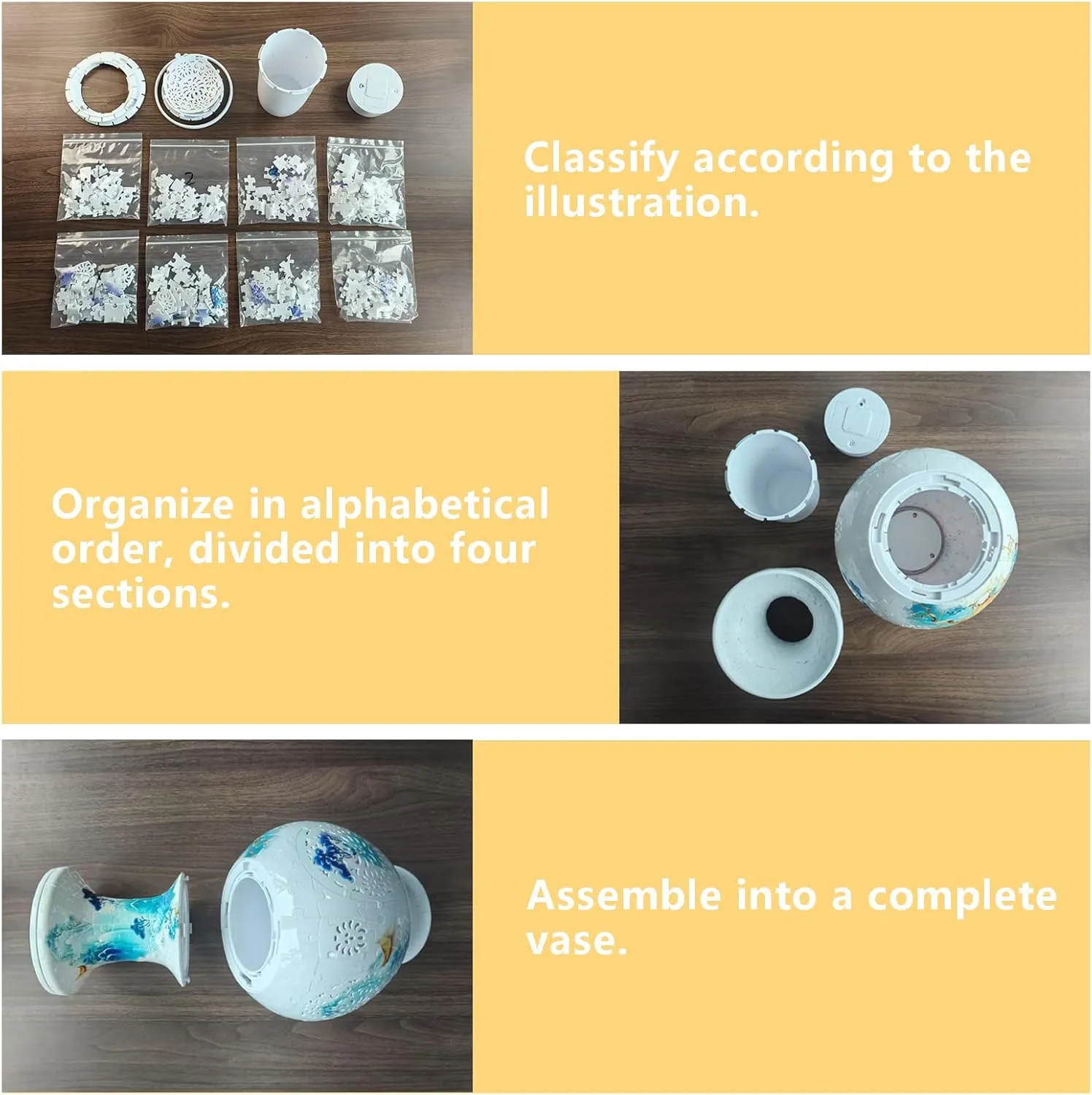 Vase Kit for Adults$ STEM Craft$ oxfordshire educate shipment anecdotal quiescent Home Decor Gift - No Glue Needed (Chinese Landscape Painting) MERRTO 200PCS 3D Puzzle Vase - 6.9x6.9x11.1 DIY Flower 
