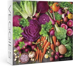 Vegan Artwork Puzzle Veggies, Beautiful Fun Plant Puzzles for Adults Vegetable Garden Puzzles for Adults 1000 Piece, Vegetable Jigsaw condensation Puzzle, Fresh 