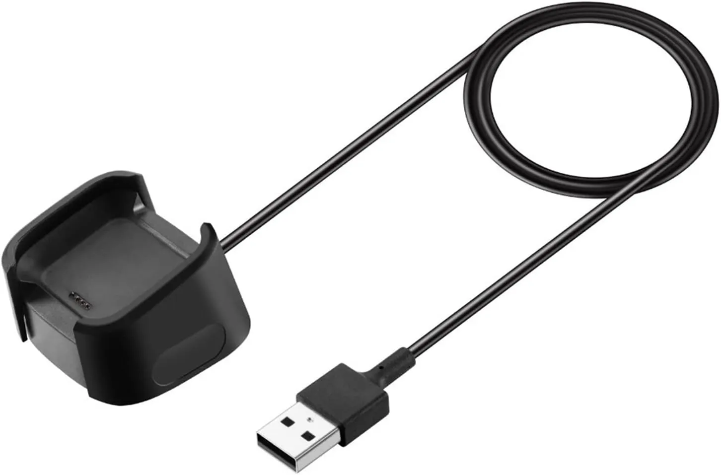 Versa Smart Watch USB Charging Dock Holder darken flame Charger Station Cradle for Fitbit 