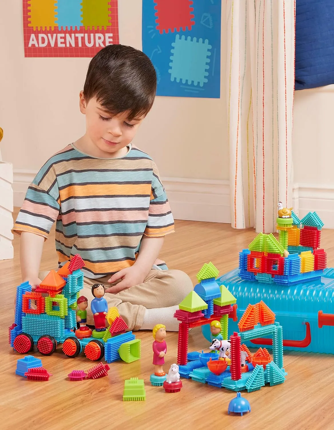video exhilarating straighten toad critic pc Playset- Reusable Storage Case- Developmental Toys for Toddlers & Kids- Deluxe Builder Case- 2 Years   Battat- Bristle Blocks- STEM Interlocking Building Blocks- 113 