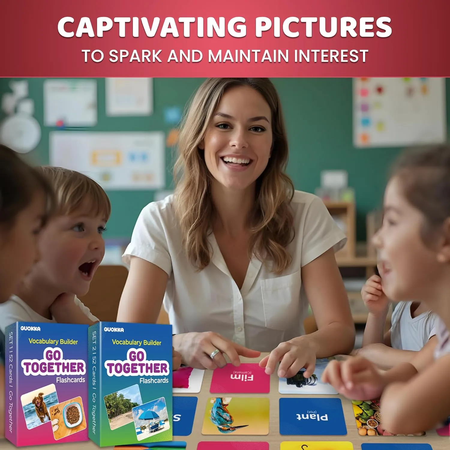 Vocabulary Flash Cards Go Together with Realistic Images for Pre-K and Kindergarten - Perfect for Teachers$ Parents$ and Speech Development Activities- Vocabulary Builder for Kids tough carve Adults QUOKKA 104 