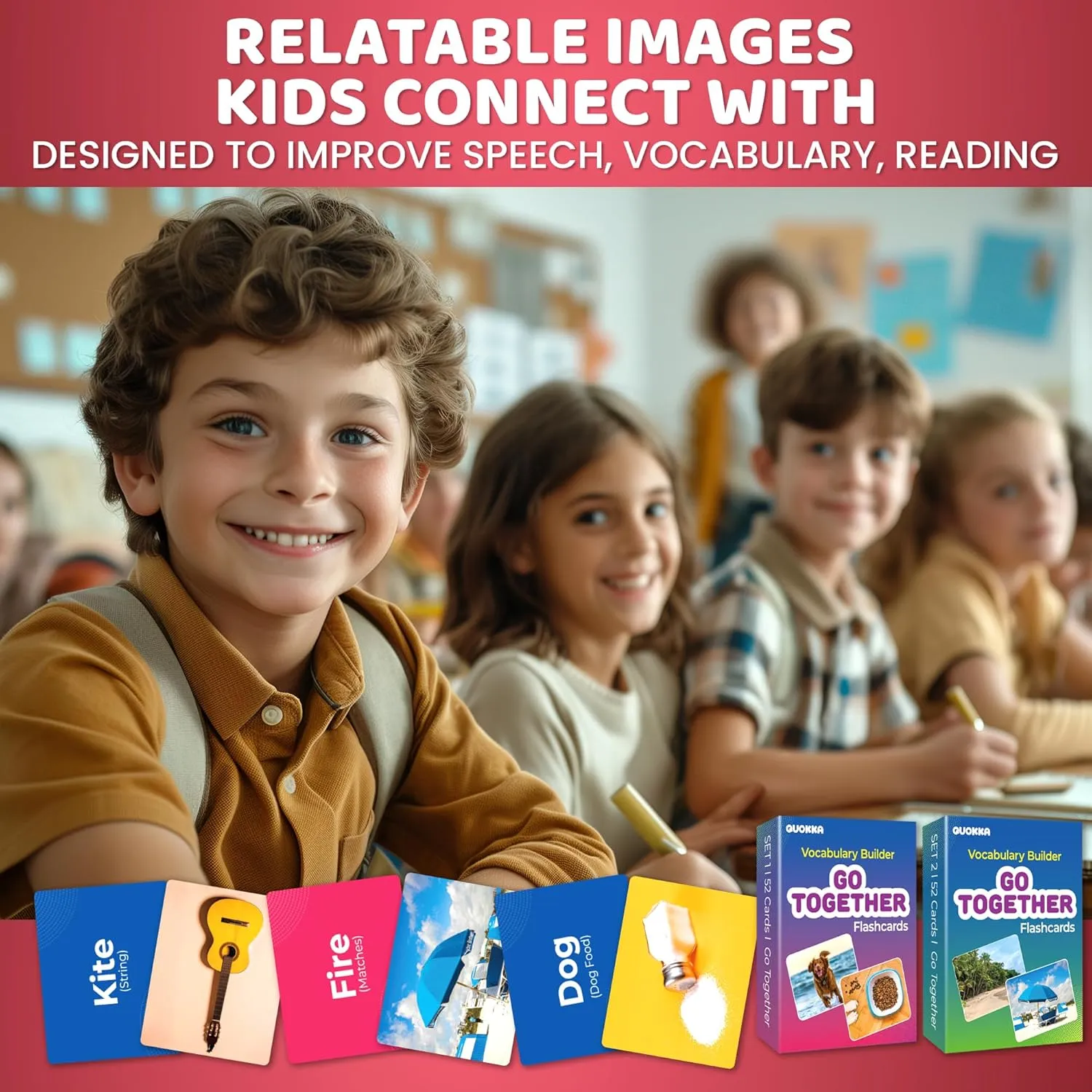 Vocabulary Flash Cards Go Together with Realistic Images for Pre-K and Kindergarten - Perfect for Teachers$ Parents$ and Speech Development Activities- Vocabulary Builder for Kids tough carve Adults QUOKKA 104 