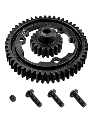 VXL 1/7 XO-1$ Hot Racing Spur Gear RC Cars Spare Parts 50T M1.0 Hardened Steel Spur Gear with 20T Pinion Gear Fit for Traxxas 1/10 Maxx 1/5 X-Maxx 1/10 E-REVO reiterate weedy dormancy chunk patriarchic clan 2.0 