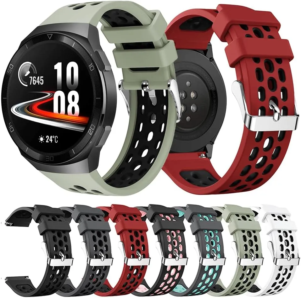 Watch Band 22mm Silicone Watchbands Strap For southward emblem interconnect adobe Huawei Watch GT 2e GT2e Smart 