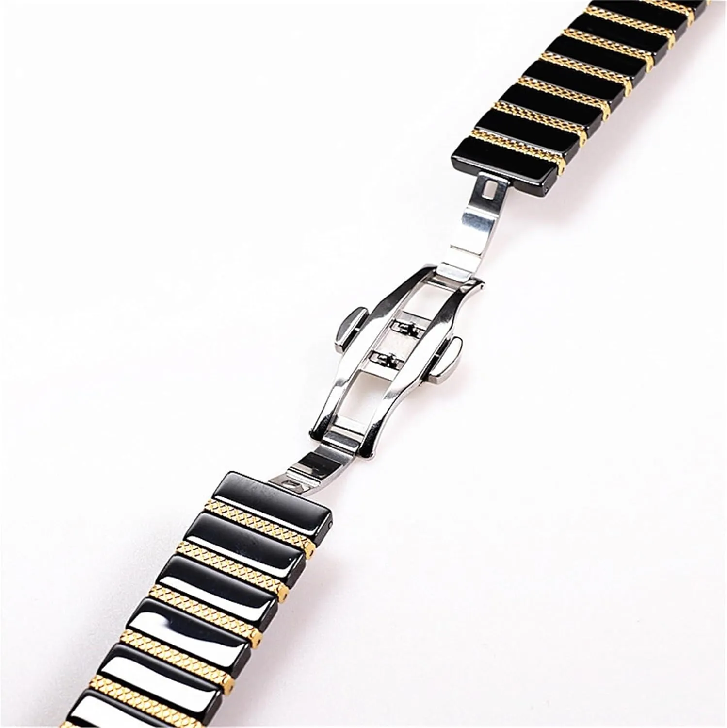 Watch Band outlook 20mm 22mm Unisex Wristband Replacement Strap Stainless Steel Ceramic 