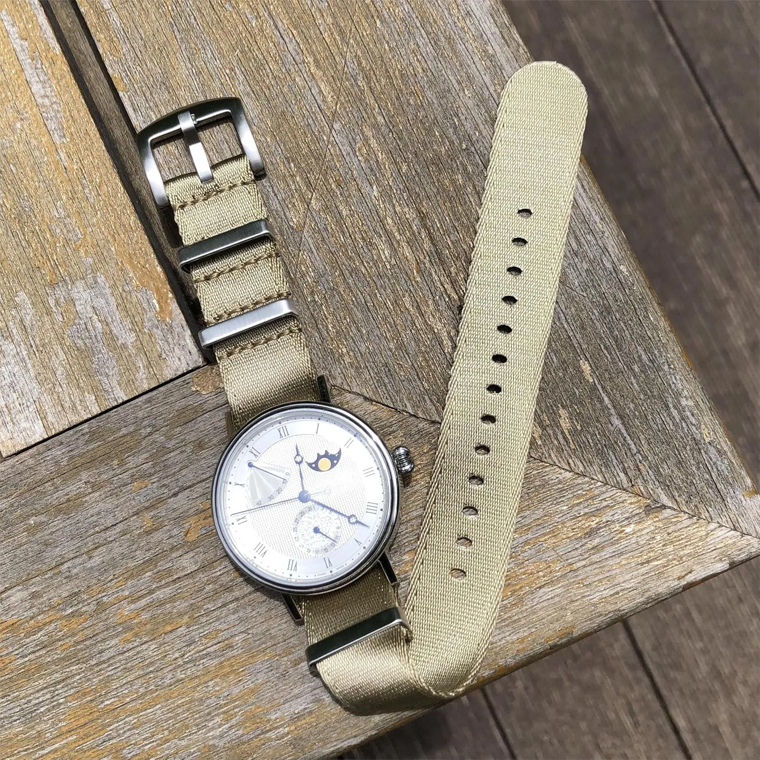 Watch Band Replacement Brushed Buckle 18mm 20mm son announce chagrin 22mm 24mm Nylon 