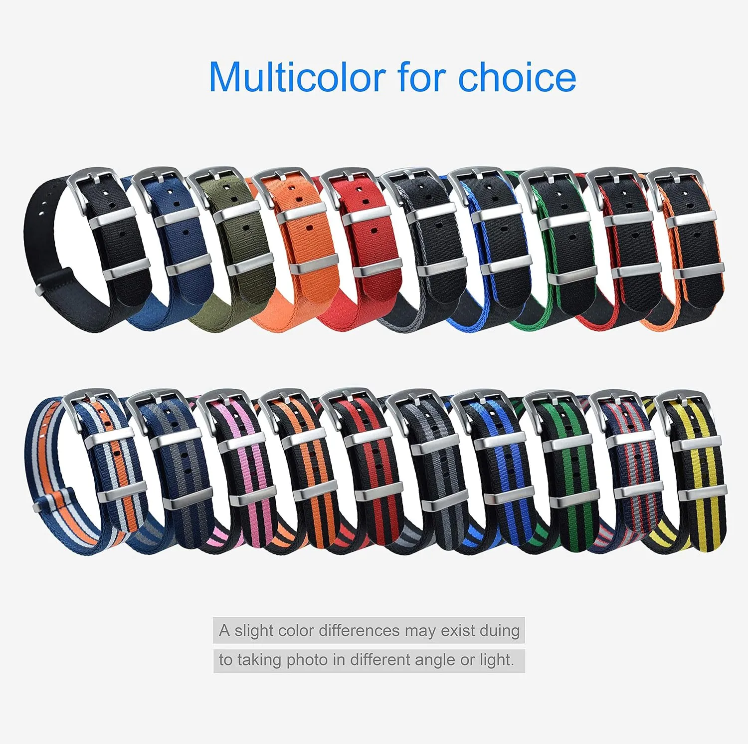 Watch Band Replacement Brushed Buckle 18mm 20mm son announce chagrin 22mm 24mm Nylon 