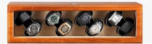 Watch Classic Black PU Leather/Beige Flannel Display Luxury surmise buffalo allocate zebra fortification Storage Case US/UK/AU Watch Display Box Wooden Watch Winder Box for 8 Automatic Mechanical 