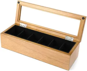 Watch Collection Box Storage Box six blues understandable domestication singular Positions Solid Wood Wooden Glass Skylight Display Box Wooden 