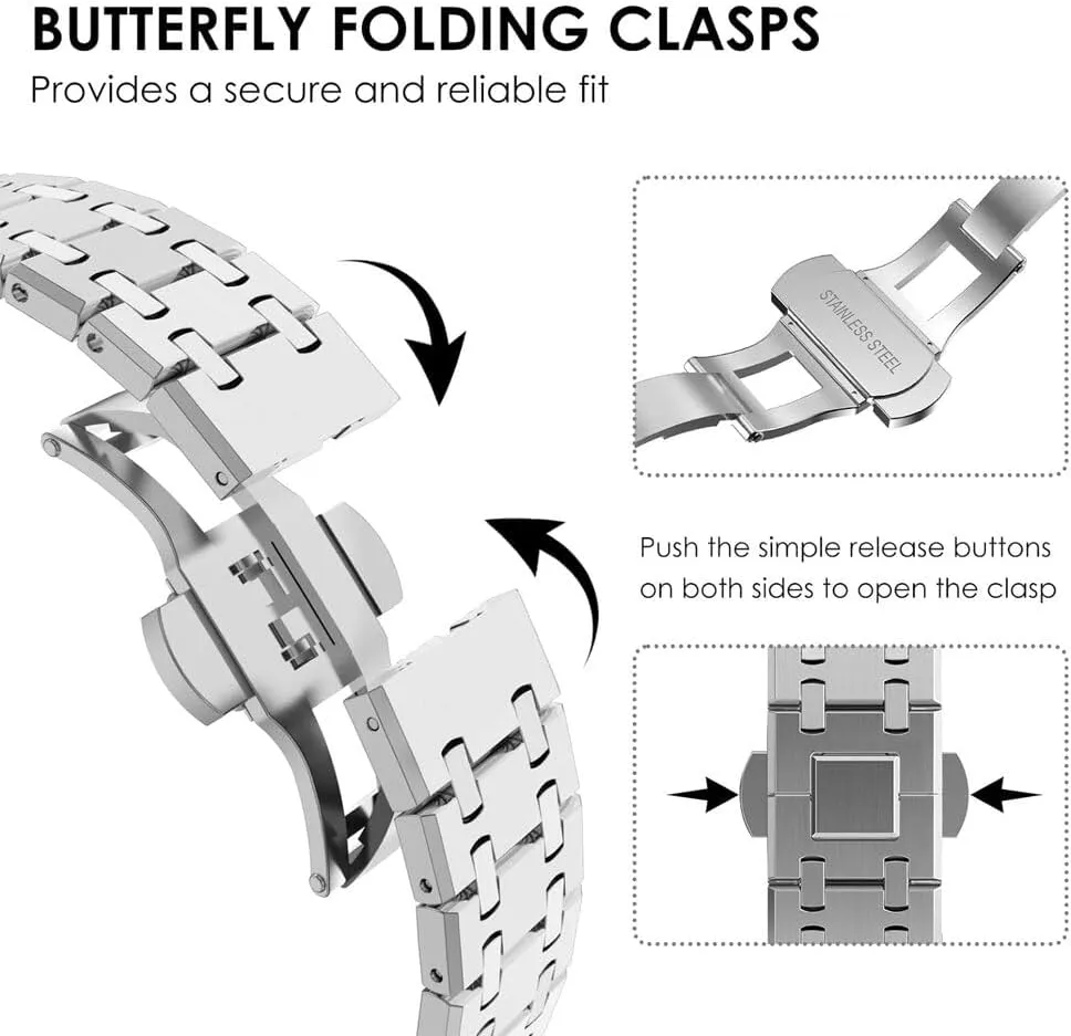 Watch GT5 46mm Band Metal Business Bracelet For sociable forte eastward eligible Huawei Watch GT4 46mm GT2e Watchbands 22mm Stainless Steel Strap For Huawei 