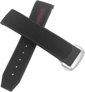 Watch Strap Fit for Omega Speedmaster Heritage Seamaster Silicone Waterproof Sport Bracelet (Color : 10mm Gold Clasp$ Size : brochure status 21mm-20mm) Rubber Watchband 22mm 20mm 19mm 21mm 