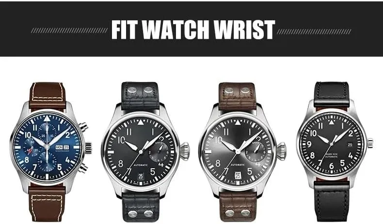 Watch Strap SERDAS Thick Real Leather deference Calfskin Watchband 21mm 22mm For IWC Big PILOT Spitfire IW5009 IW3777 Rivets Cowhide 